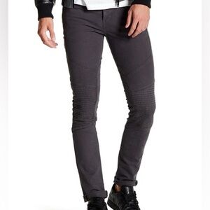 J Brand Men's Bearden Moto Slim Jeans Black
